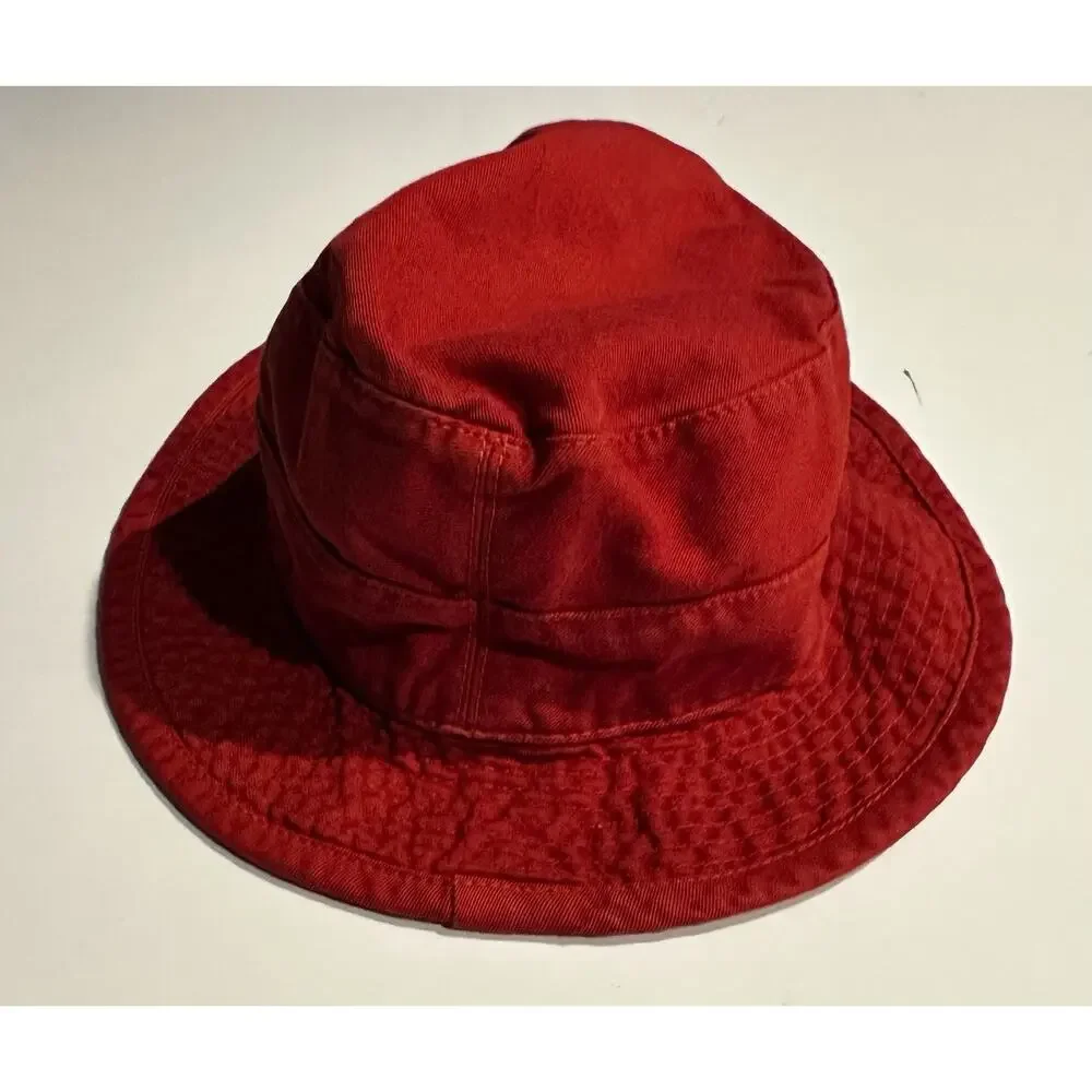 Polo Ralph Lauren Bucket Hat Red XLarge Cotton Pony Logo Outdoors Classic Casual
